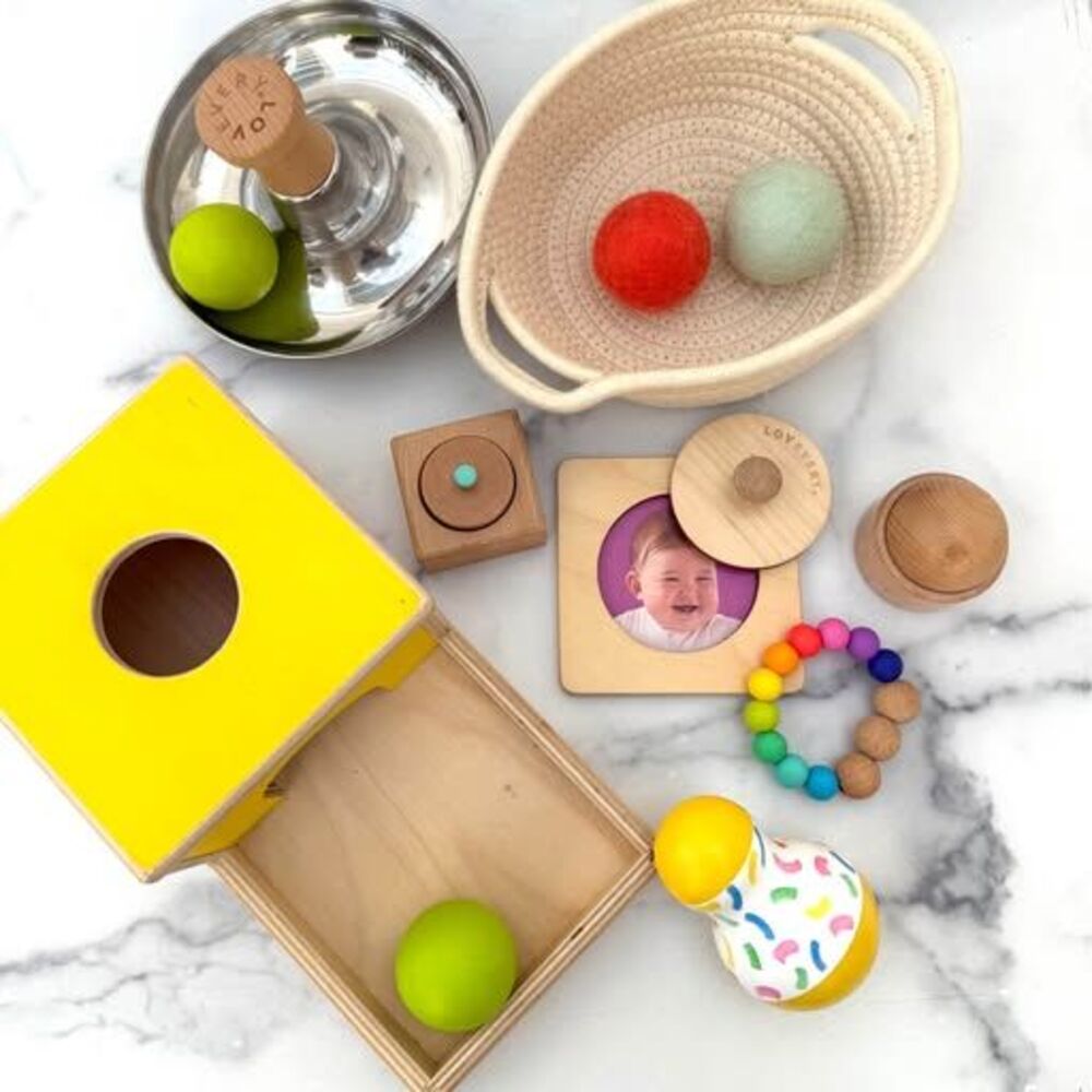Lovevery Montessori Baby Toy Lot Wooden Toys Ball Drop Sensory Play